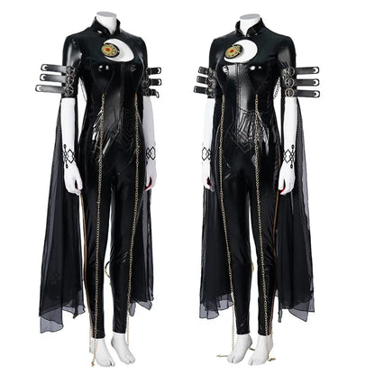 Bayonetta Cosplay Costume Sexy Bodysuit Women's Bayonetta Blaco Witch Cosplay Jumpsuit Halloween Costume With Gloves Headband