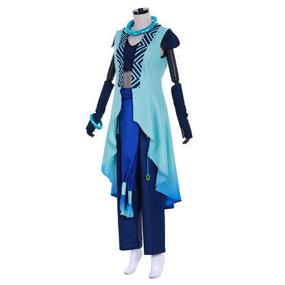 Beauregard Lionett Cosplay Critical Role Costume Women Blue Fancy Uniform Suit Halloween Carnival Party Battle Outfits Comic Con