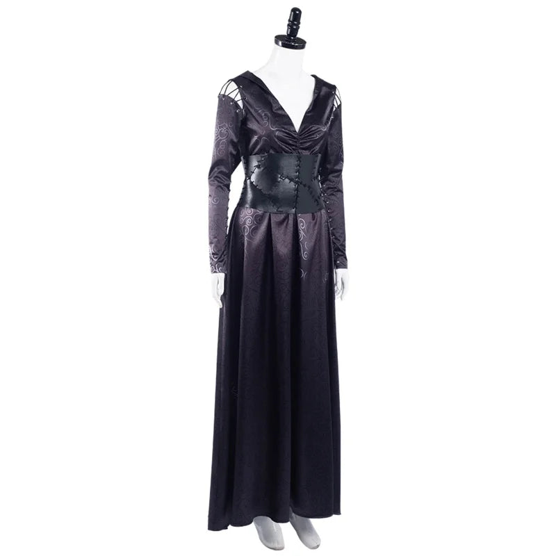 Bellatrix Lestrange Cosplay Costume Halloween Carnival Dress Suit