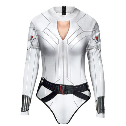 Black Women Cosplay Costume for Women  Widow Geek Girls Suit,Bodysuit Adults,Long Sleeve Bikini