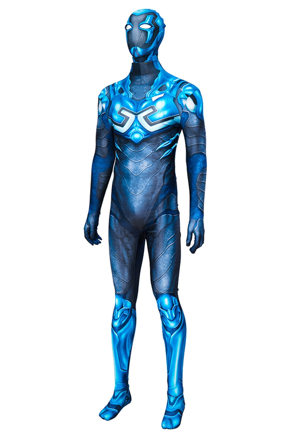 Blue Cosplay Beetle Costume Anime Male Superhero Roleplay Fantasia Men Jumpsuit Mask Role Playing Dress Up