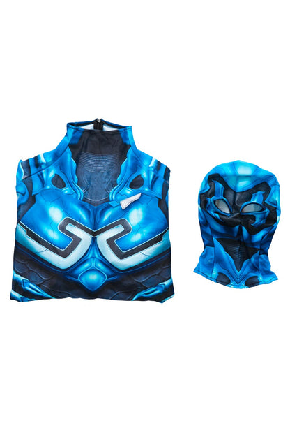 Blue Cosplay Beetle Costume Anime Male Superhero Roleplay Fantasia Men Jumpsuit Mask Role Playing Dress Up