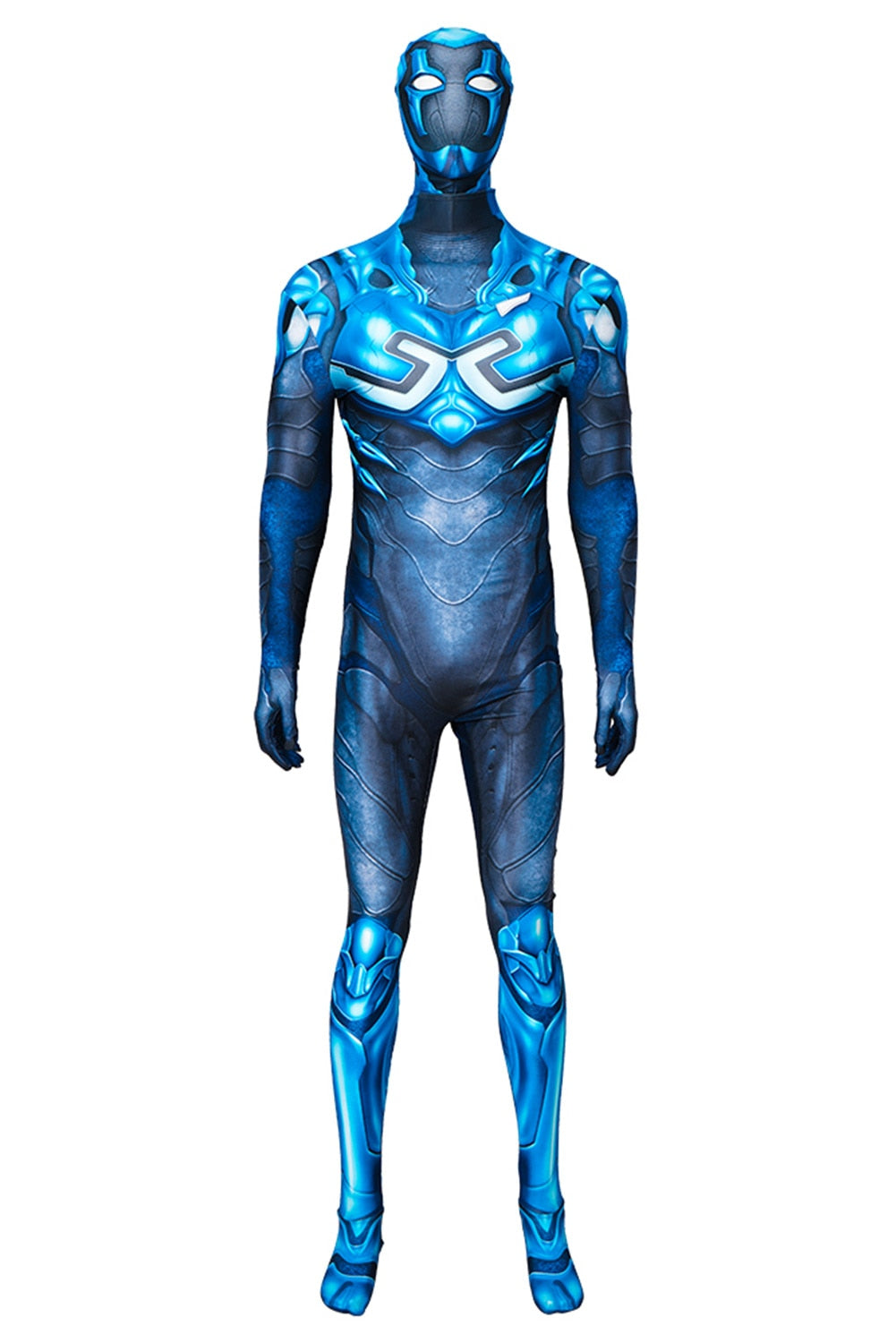 Blue Cosplay Beetle Costume Anime Male Superhero Roleplay Fantasia Men Jumpsuit Mask Role Playing Dress Up