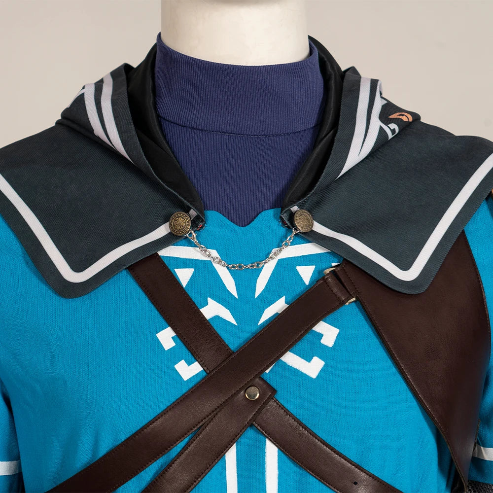 Blue Zelda Cosplay Link Cospaly Costume Tears Link Cosplay Suit Man Outfit and Accessories