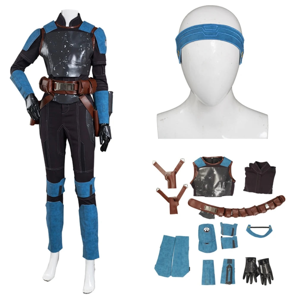 Bo Katan Kryze Cosplay Anime Costume Jumpsuit Vest Outfits Battle Suit Fantasia Women Girls Halloween Carnival Disguise Clothes