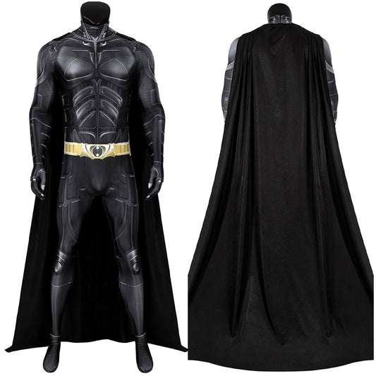 Bruce Cosplay Wayne Costume Movie Dark Knight Rises Superhero Jumpsuit Cloak Man Halloween Carnival Outfits For Male Role Play