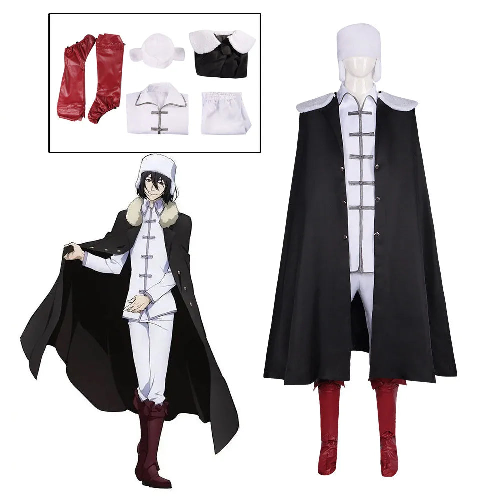 Bungo Stray Dogs Fyodor Dostoevsky Cosplay Costume Uniform Cloak Top Pants Suit For Women Men Halloween Carnival Costume Suit