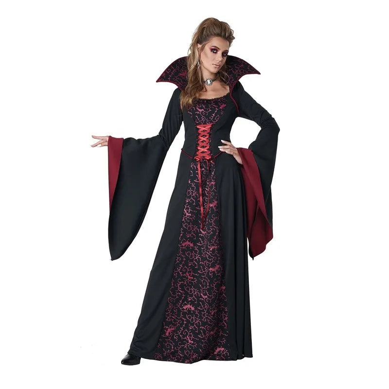 COS Vampire Queen Makeup Dance Party Stage Party Role-playing Costume Magic Witch Costume