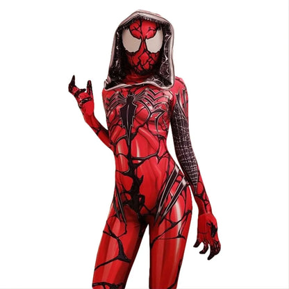 Spider Women Costume Cosplay Girls Dress Up Superhero Halloween Cosplay Costume Jumpsuit Bodysuit Zenzai Suit