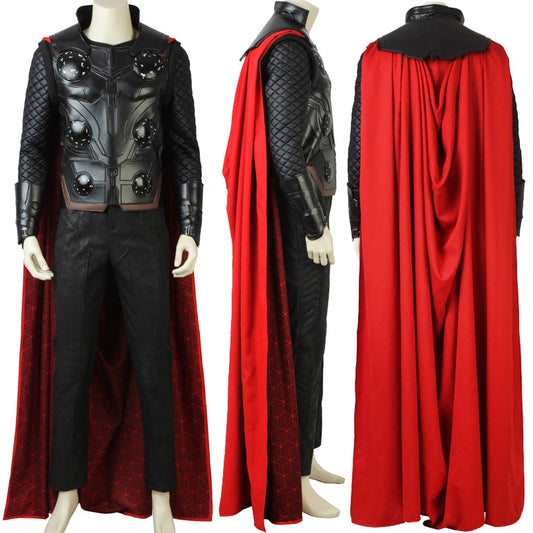 Carnival Halloween Costume Odinson Cosplay Outfit Infinite War The God Of Thunder Armor With Cape Single Eyepatch