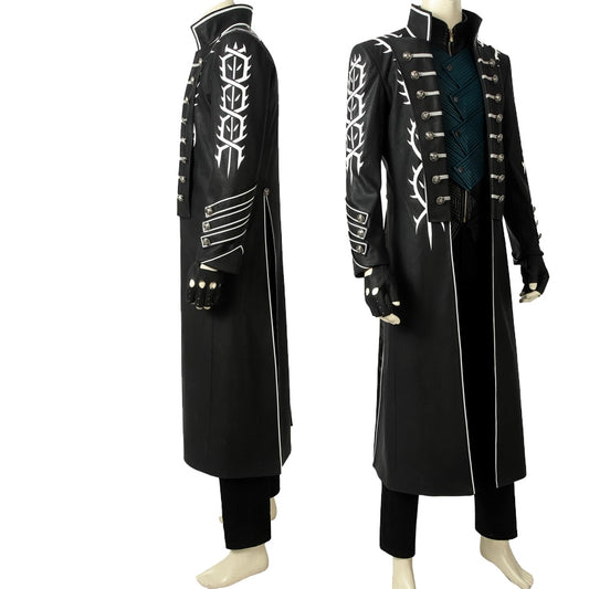 Carnival Halloween Outfit Game Character Role-Playing Clothes DMC 5 Demon Hunter Vergil Cosplay Costume Jacket Customizable