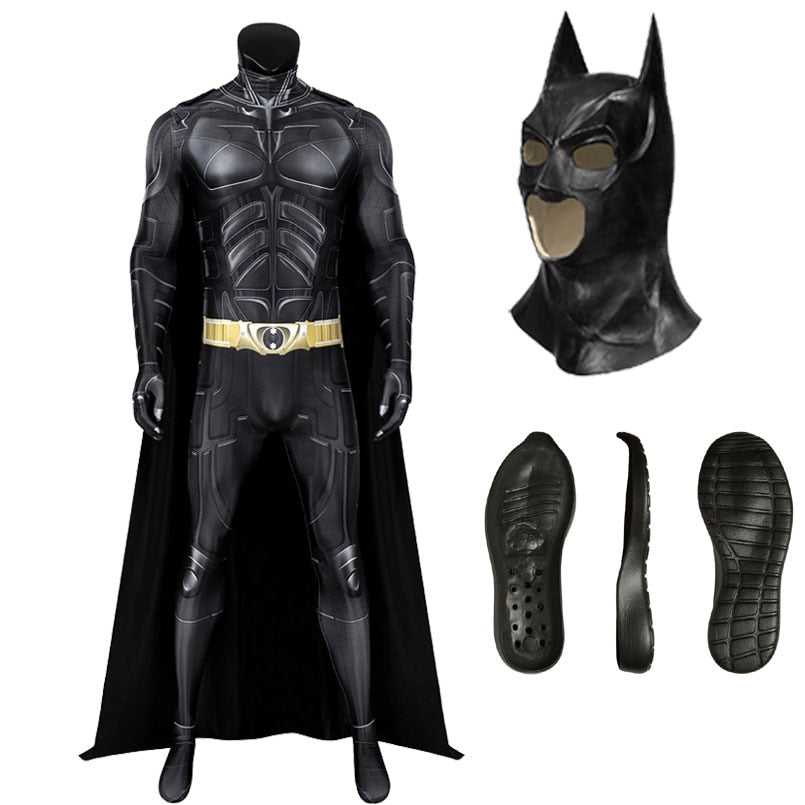 Carnival Halloween Superhero Cosplay Bruce Wayne Jumpsuit Knight Rises Zentai Adult Men Costumes 3D Printing Bodysuit