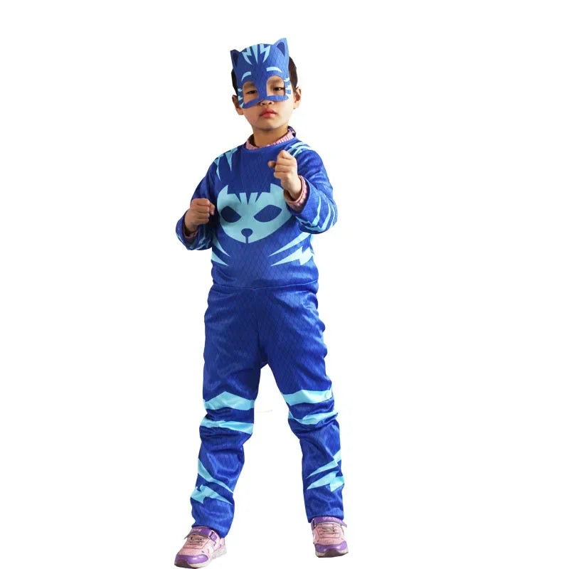 Cartoon Pj Cosplay Costume Anime Figure Dressing Clothes Christmas Halloween Birthday Party For Boy Girl Kids Accessories Gifts