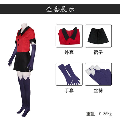 Charlie Morningstar Vaggie Cosplay Hazbin Cos Hotel Fantasia Costume Disguise Adult Women Uniform Dress Halloween Suit