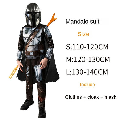 Children's Costume Galaxy Bounty Hunter The Mandalorian Cos Costume Holiday Party Performance Set Anime Cos