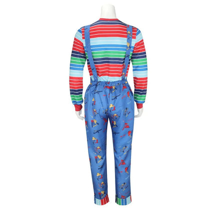 Chucky Cosplay Costume Pour Hommes Et Femmes, Chemise Et Pantalon  Film, Halloween, Carnaval,