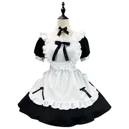 Classic Black and White Maid Costume As Alice Lolita Dress Halloween Costumes for Women