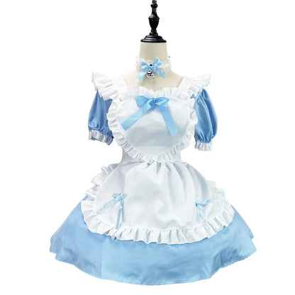 Classic Black and White Maid Costume As Alice Lolita Dress Halloween Costumes for Women