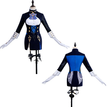 Clorinde Cosplay Costume, Game Characters Dress Uniform Outfit for Halloween Christmas Custom Made Any Size