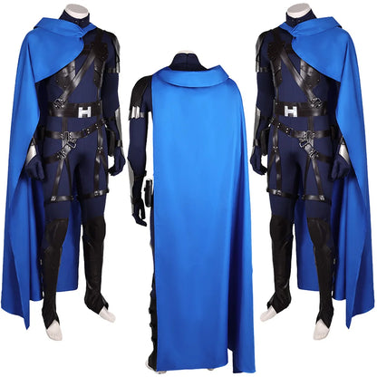 Cloud Strife Cosplay Fantasia Blue Cloak Combat Suits Wig Anime Game Final Fantasia VII Costume Disguise Men Fantasy Halloween