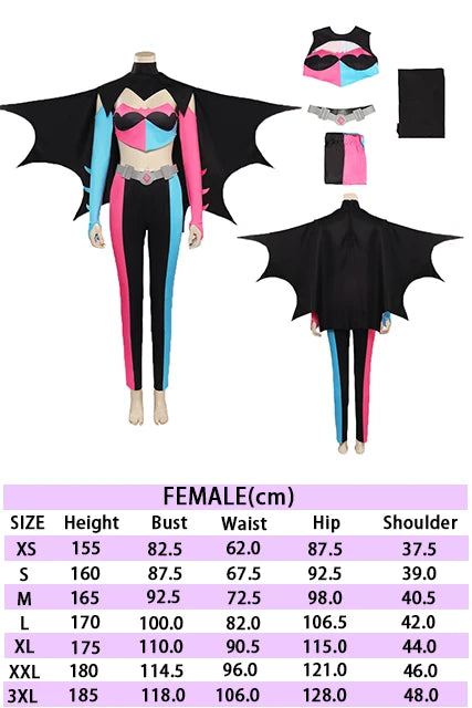 Cos Quinnzel Cosplay Costume Outfits Fashion Tops Pants Cloak Halloween Carnival Suit For Adult Women Girls Roleplay