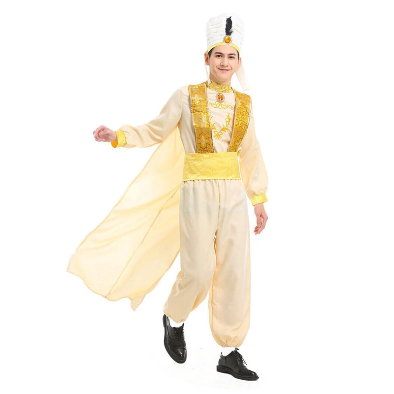 Cosplay Aladdin Lamp Prince Aladdin Prince Costume Outfit Adult Set Halloween