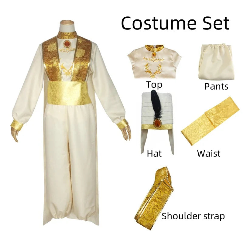 Cosplay Aladdin Lamp Prince Aladdin Prince Costume Outfit Adult Set Halloween