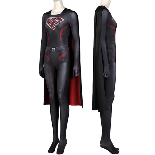 Cosplay Costume Overgirl Kara Zor-El Danvers Cosplay Costume Outfit Jumpsuit Cape Adult Women Men Halloween Costumes