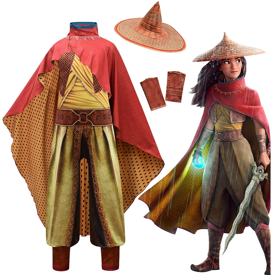 Cosplay Legend  Movie Raya and The Last Dragon Raya Girl Cosplay Costume Raya Set Children's Performance Costume