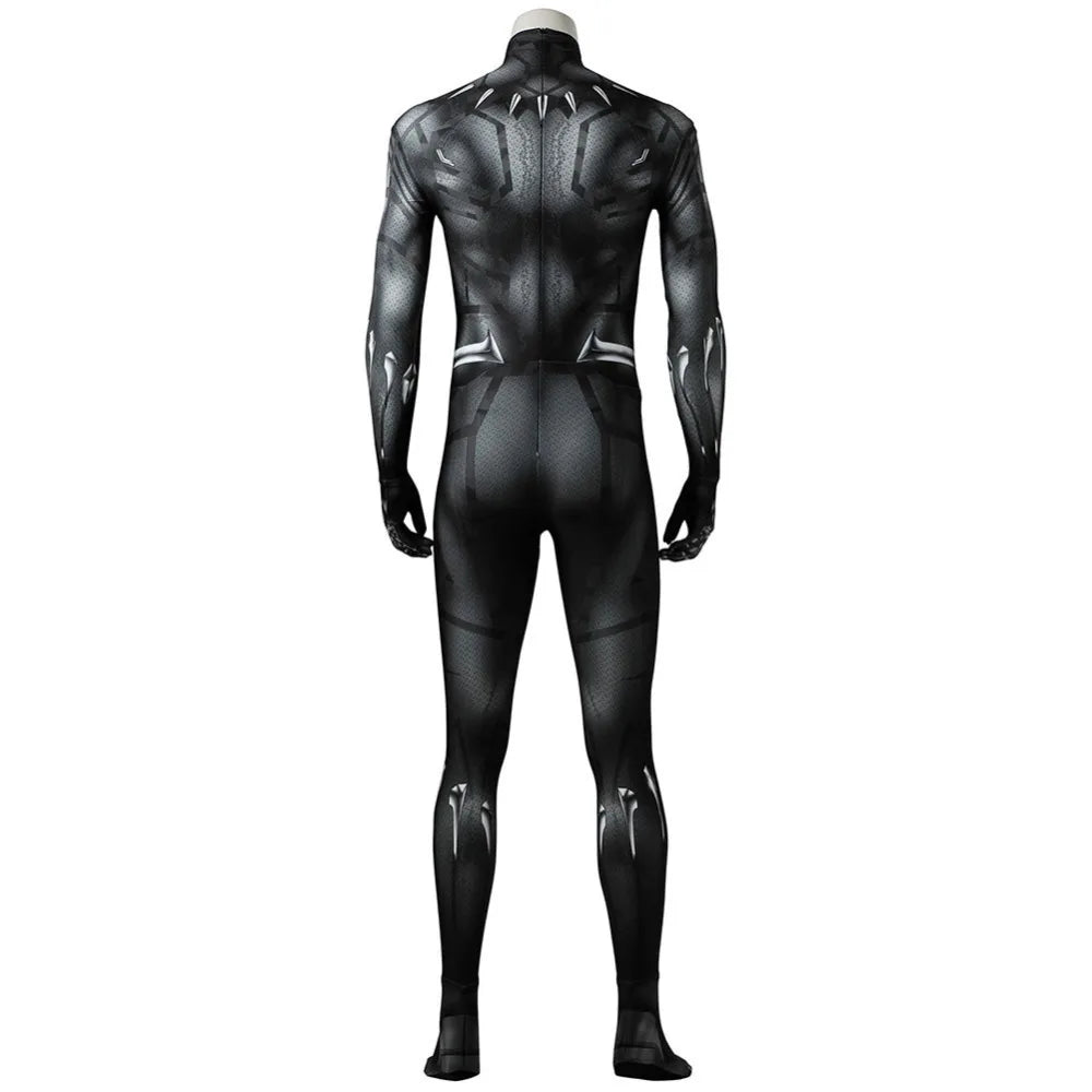 Cosplay War Costume T'Challa Cosplay Costume Outfit Jumpsuit Bodysuit Mask Halloween Costumes