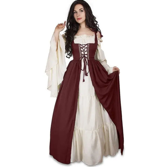 Cosplay Womens'S Medieval Renaissance Costume Cosplay Over Suit Dress Vest Victoria Princess Steam Punk Strap Plus Size