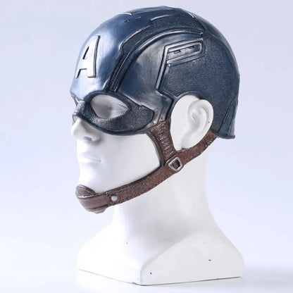 Cosplay Superhero Captain America Civil War CA Mask Steven Rogers Latex Helmet Costume Fancy Dress Party Anime Stage Show Props