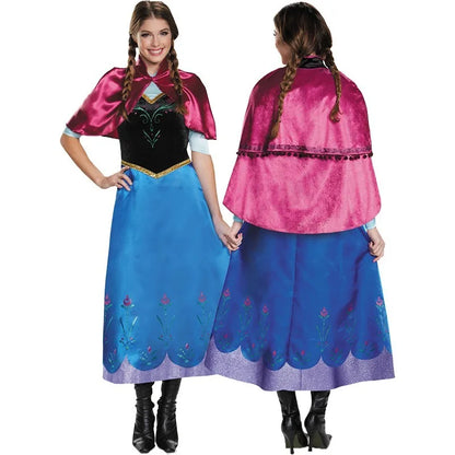 Costume Adult Female Princess Anna COs Costume Frozen Snow White Costume Dress