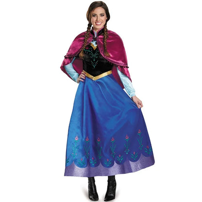 Costume Adult Female Princess Anna COs Costume Frozen Snow White Costume Dress