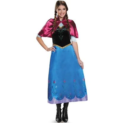 Costume Adult Female Princess Anna COs Costume Frozen Snow White Costume Dress