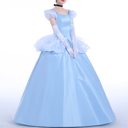 Custom Made Cinderella Princess Costume Cosplay Dress For Adult Women Ladies Hallowmas Party