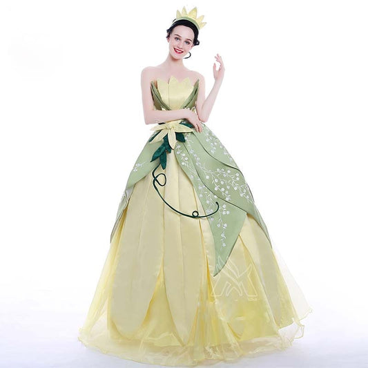 Custom Made Tiana Princess Cosplay Costume For Halloween Party Dress