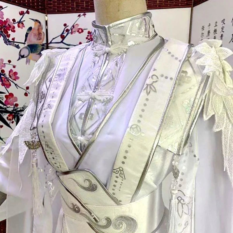 Custom Oversize Women&Men Cat Master Male Carnival Cosplay Costume White Outfit Chinese Hanfu Dress For Women Large Size