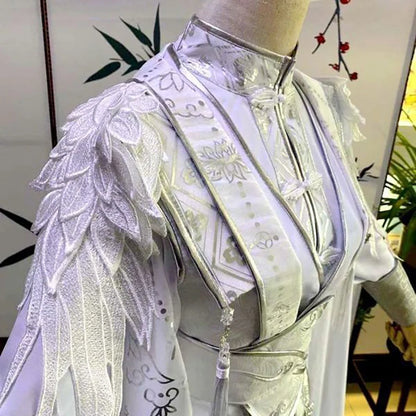 Custom Oversize Women&Men Cat Master Male Carnival Cosplay Costume White Outfit Chinese Hanfu Dress For Women Large Size