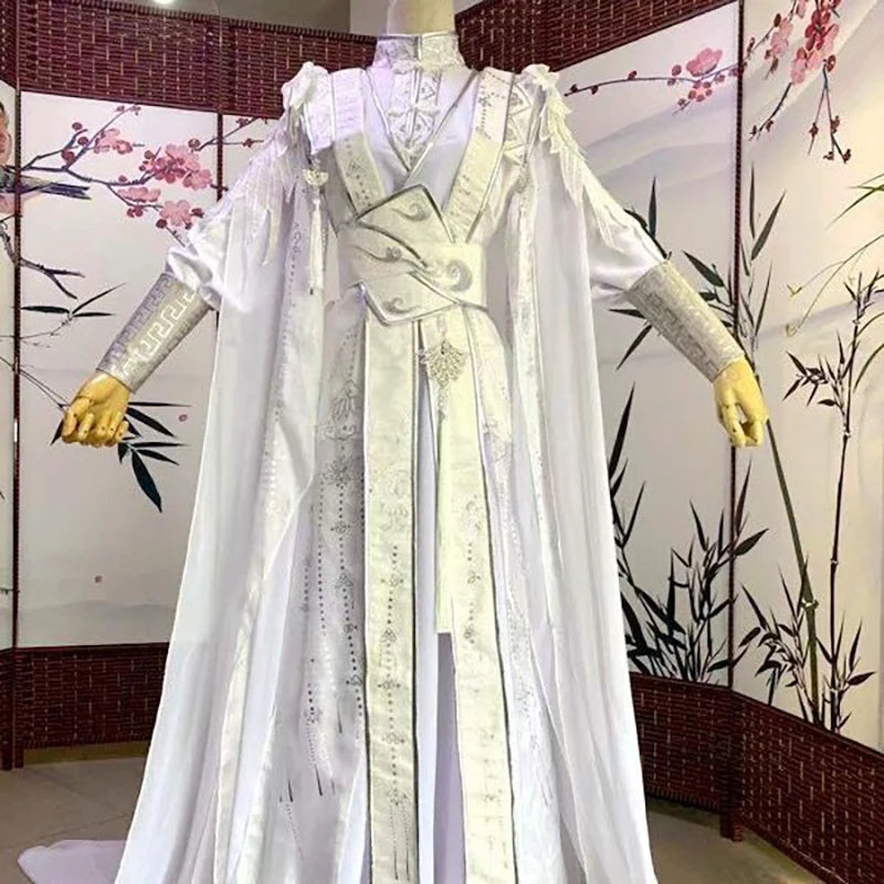 Custom Oversize Women&Men Cat Master Male Carnival Cosplay Costume White Outfit Chinese Hanfu Dress For Women Large Size