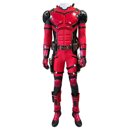 DP3 Wade Wilson Red Soldier Cosplay Costume Pool Boy Battle Suit Bodysuit with Accessories Halloween  Carnival Outfit Hand Made