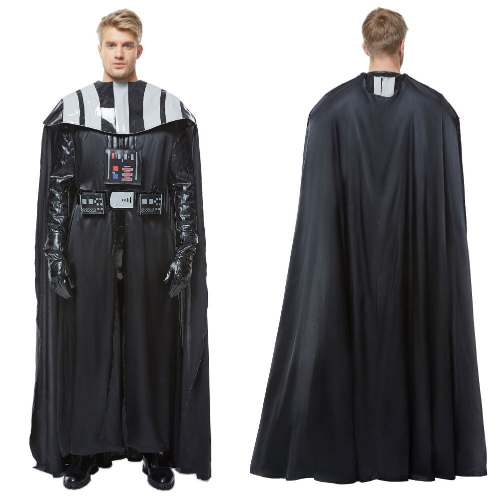 Darth Cos Vader Cosplay Anime Costume Jumpsuit Vest Cloak Black Uniform Fantasia Men Boys Halloween Carnival Party Disguise Suit