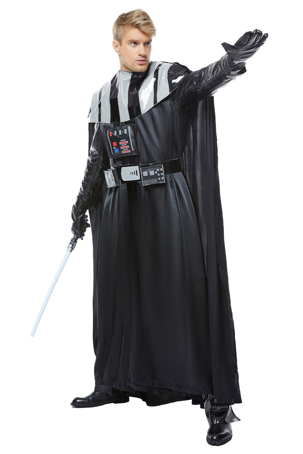 Darth Cos Vader Cosplay Anime Costume Jumpsuit Vest Cloak Black Uniform Fantasia Men Boys Halloween Carnival Party Disguise Suit