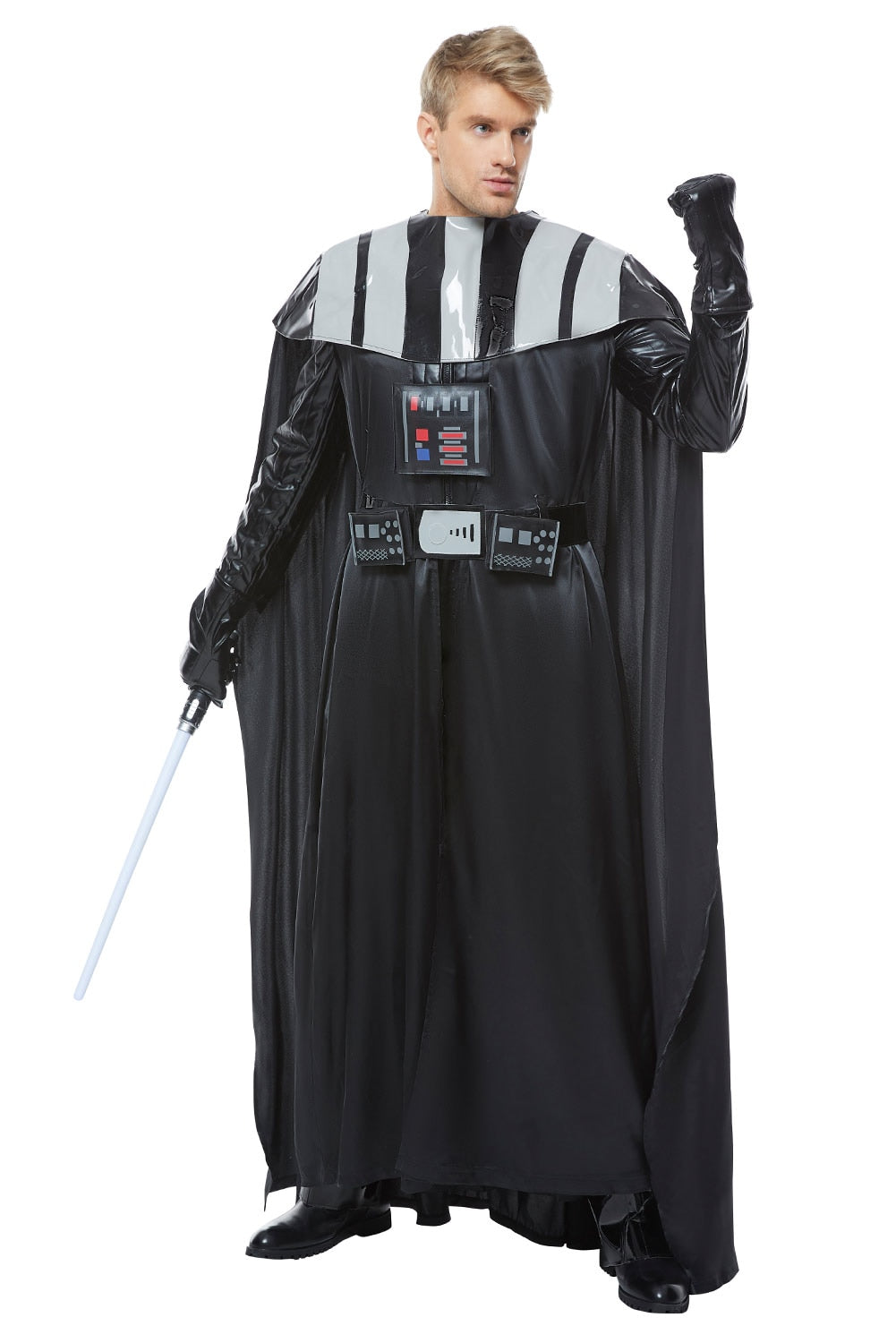 Darth Cos Vader Cosplay Anime Costume Jumpsuit Vest Cloak Black Uniform Fantasia Men Boys Halloween Carnival Party Disguise Suit