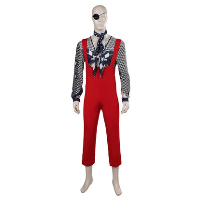 David Legend Bowie Cosplay The Thin White Duke Costume Disguise Adult Men Overalls Shirt Scraf Fantasia Halloween Carnival Suit