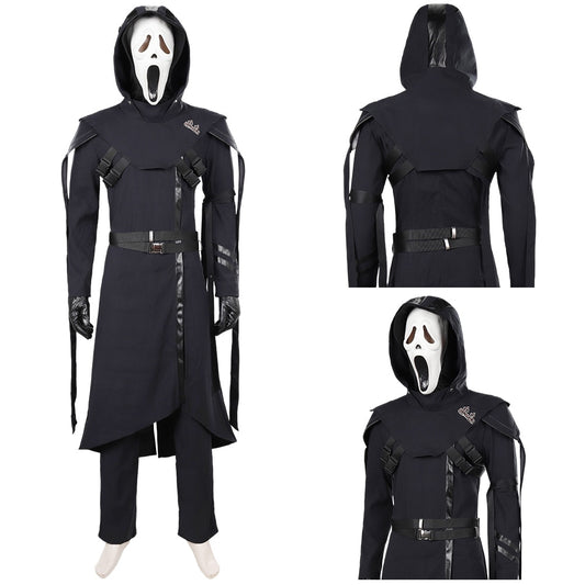 Dead Cos by Daylight Cosplay Serial Killer Ghost Face Costume Coat Pants Mask for Adult Men Fantasia Man Halloween Carnival Suit