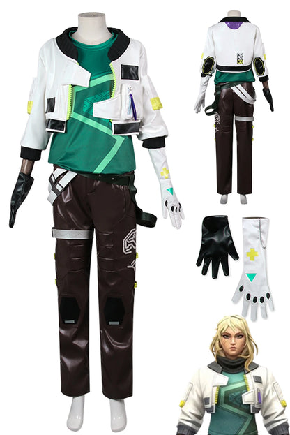 Deadlock Women Valorant Cosplay Costume Jacket Pants Gloves Accessories Halloween Outfit