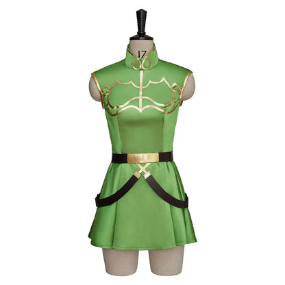 Deedlit Cosplay Anime Record of Lodoss War Deedlit Costume Deedlit Battle Suit Full Set with Cloak Cape Women Halloween Outfit