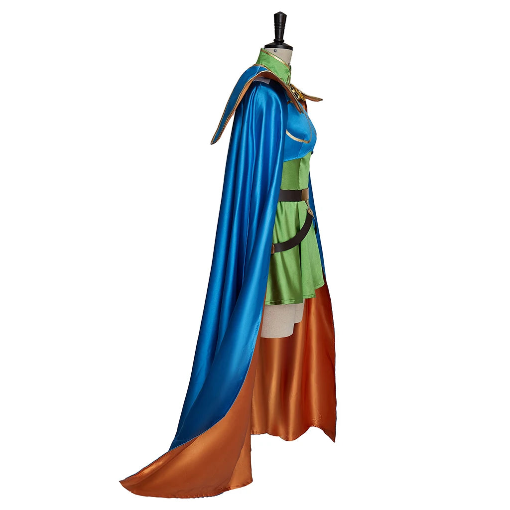 Deedlit Cosplay Anime Record of Lodoss War Deedlit Costume Deedlit Battle Suit Full Set with Cloak Cape Women Halloween Outfit