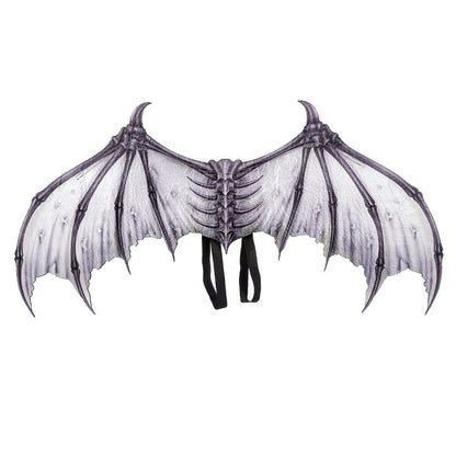 Demon Bone Wings with Straps Foldable Wings Halloween Carnival Cosplay Costume Accessories Birthday Masquerade Party Props